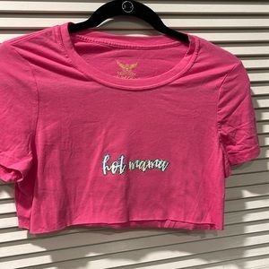 Sparkle Hot Mama Cropped Tee